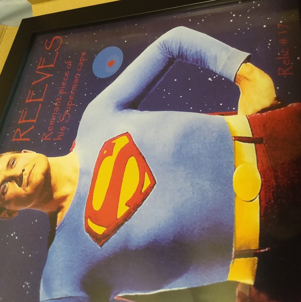Superman "George Reeves" Piece of his Cape Framed